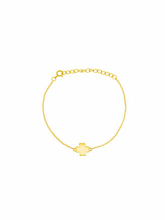 Pulsera Con Trebol Cuatro Hojas Liso