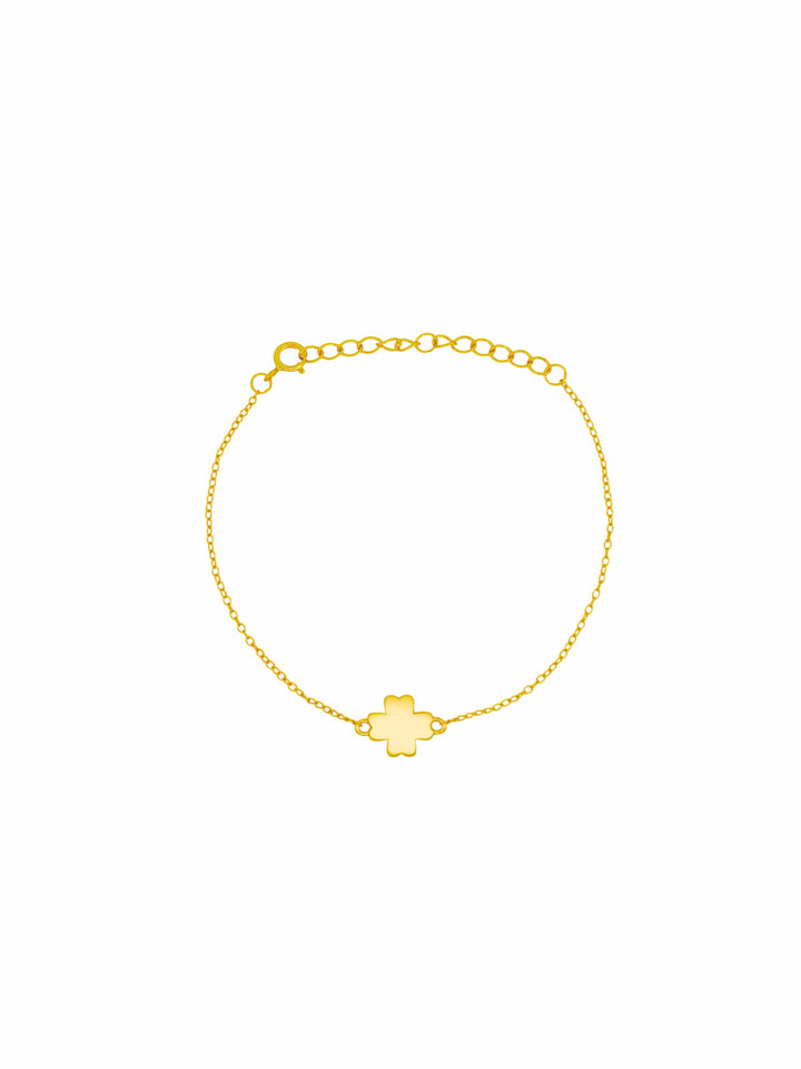 Pulsera Con Trebol Cuatro Hojas Liso