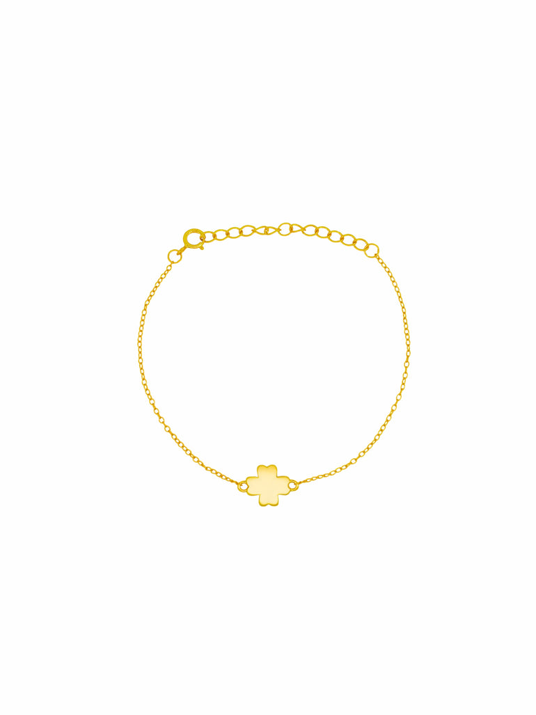 Pulsera Con Trebol Cuatro Hojas Liso