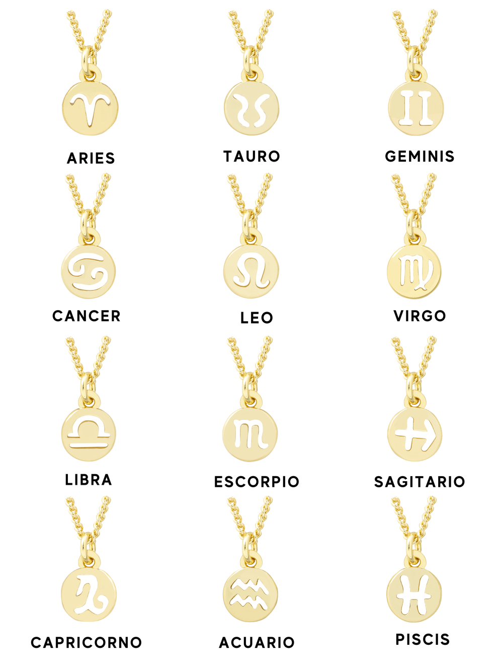 Collar Mini Dije Signo Zodiacal