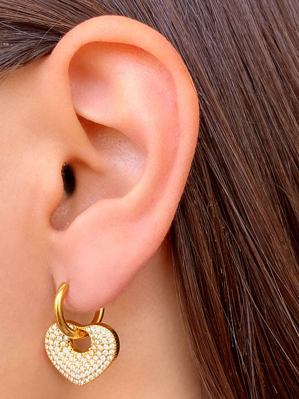 Par Arracada Con Corazon 2 en 1