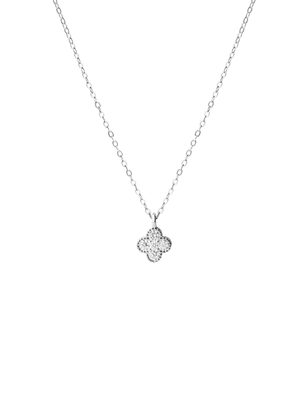 Collar Dije Trebol Moissanita 0.44 CT