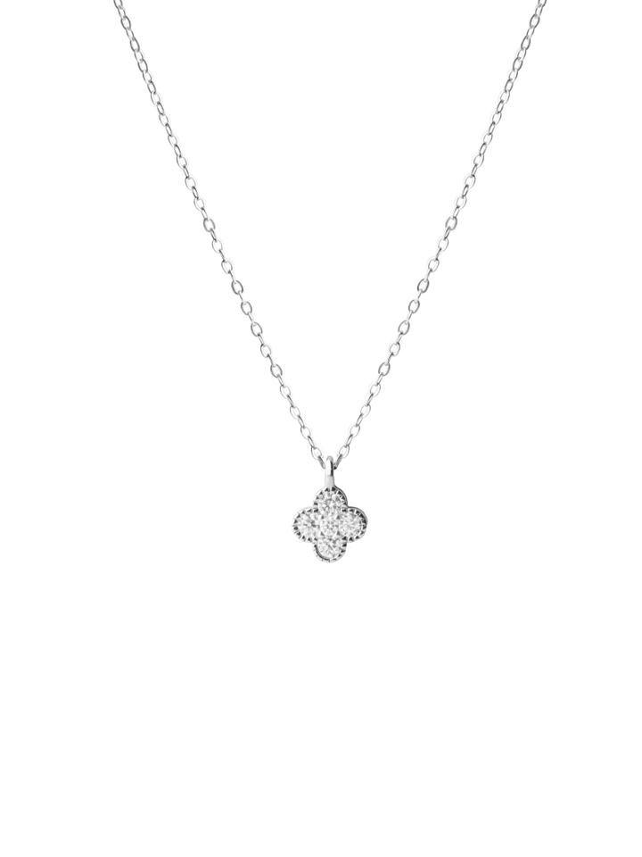 Collar Dije Trebol Moissanita 0.44 CT