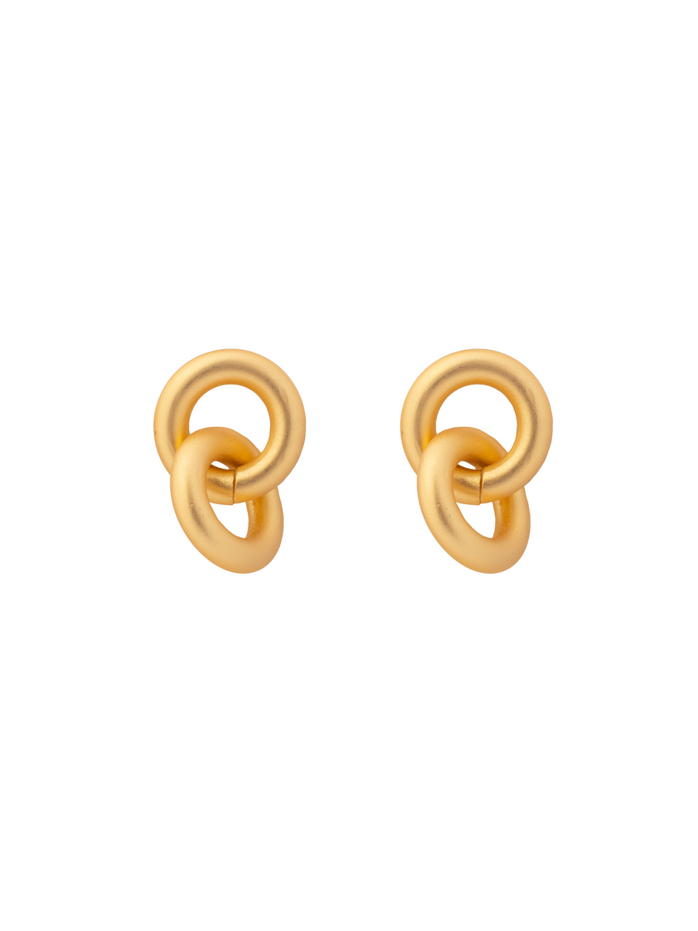 Par Arete Doble Circulo Mate