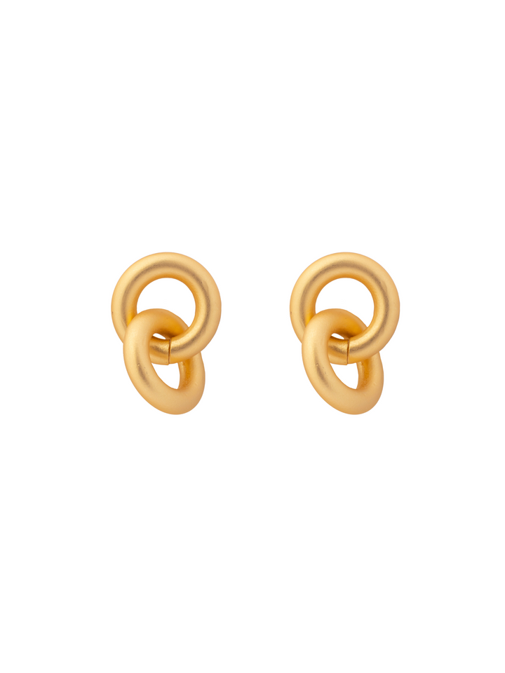 Par Arete Doble Circulo Mate