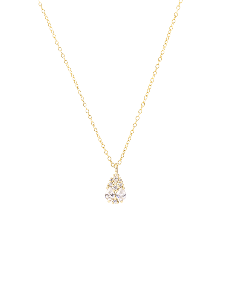 Collar Dije Gota Zirconias Agrupadas