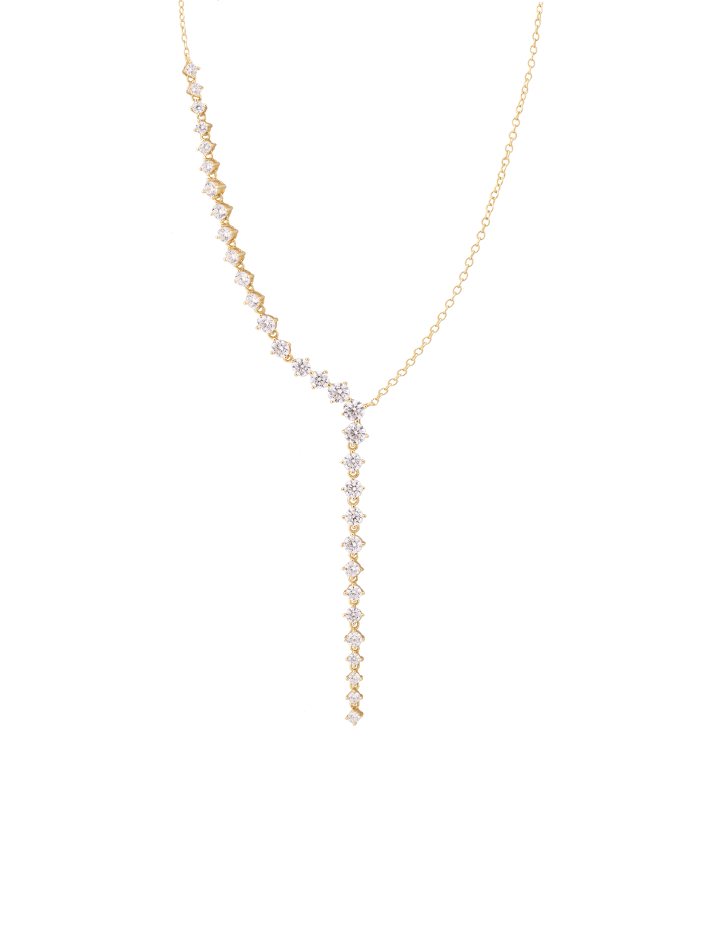 Collar Mitad Zirconias Con Tira