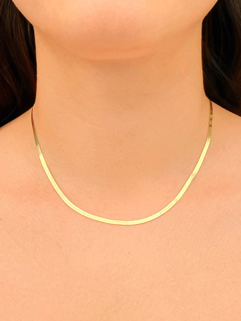 Collar Planchado 2.7 mm Oro 14k
