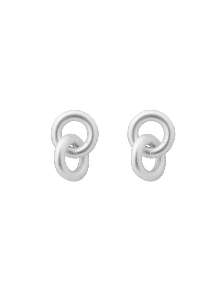 Par Arete Doble Circulo Mate