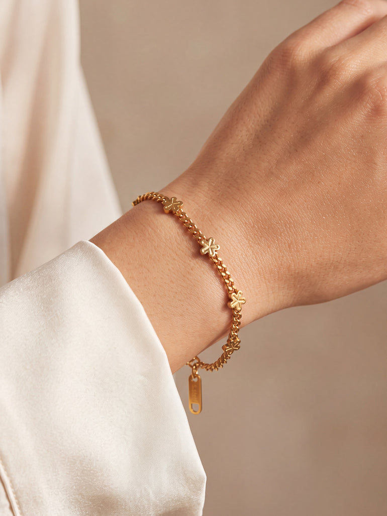 Pulsera Con Mini Flores