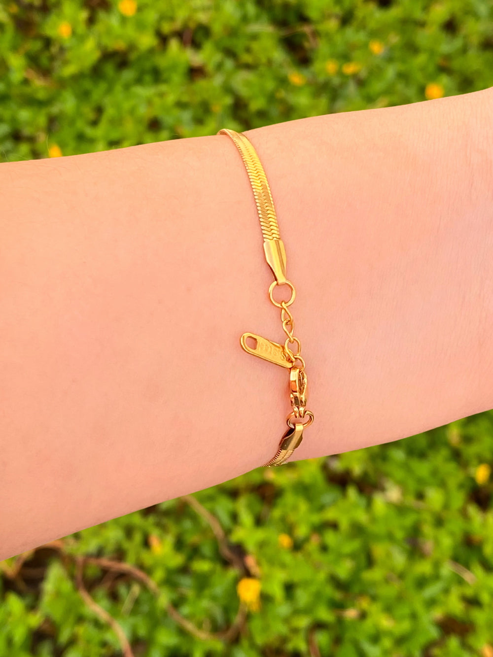 Pulsera Dorada Planchada 3 mm
