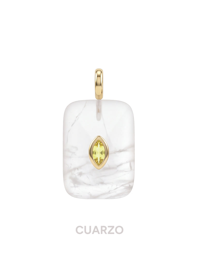 Dije Rectangular Con Centro Marquesa