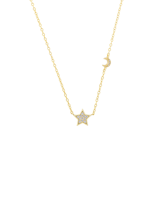 Collar Con Estrella y Luna