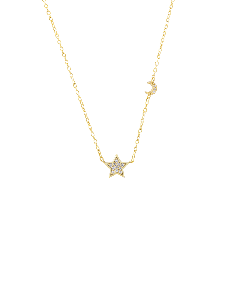 Collar Con Estrella y Luna