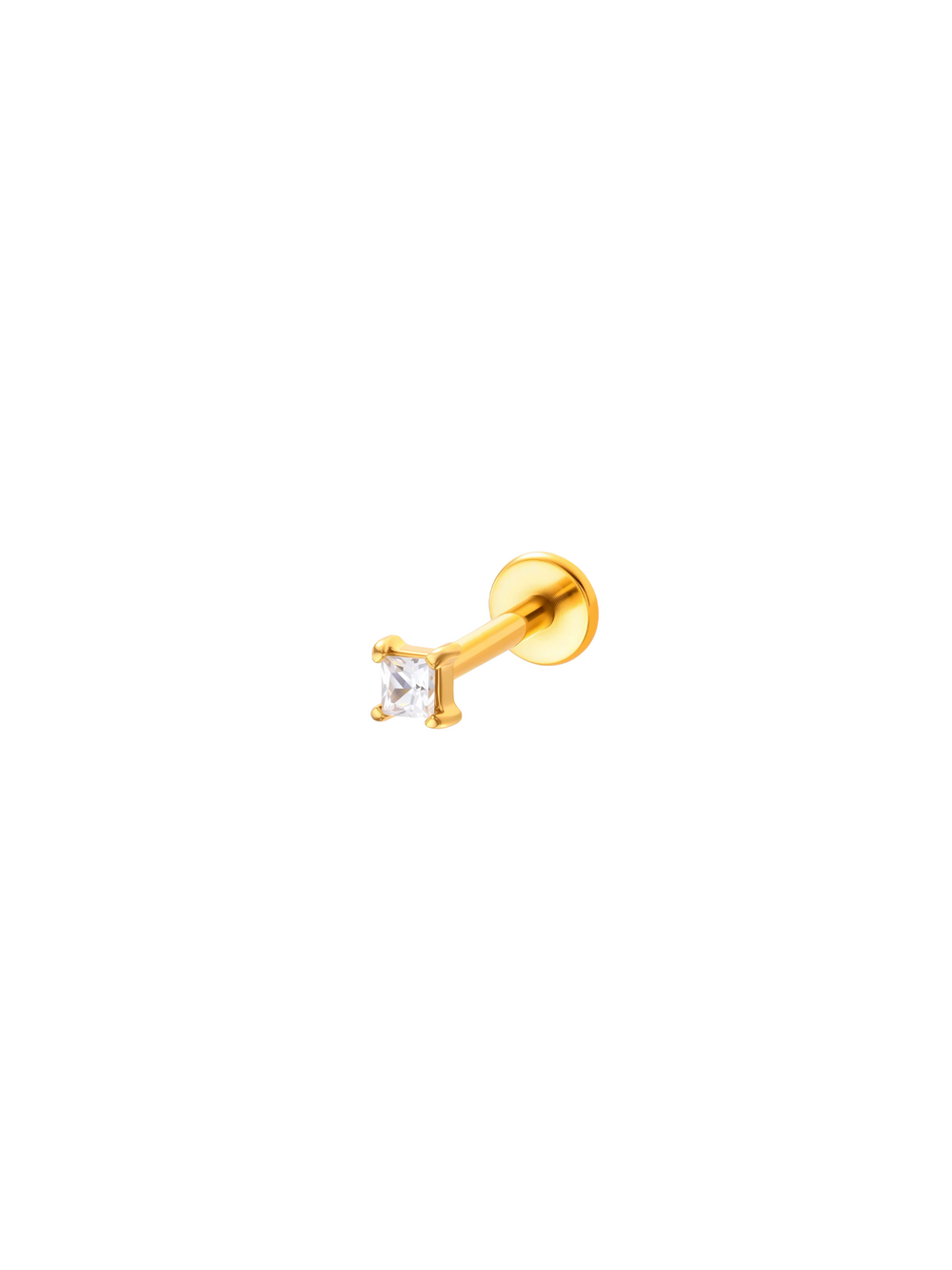 Aretes Zirconia Primera Perforacion Acero Inoxidable
