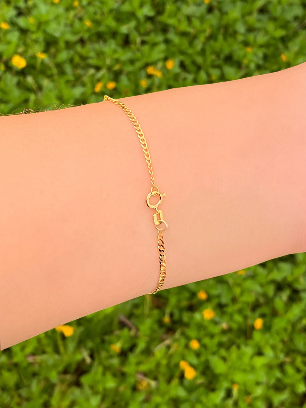 Pulsera Eslabones Planchados 1.9 mm Oro 14k