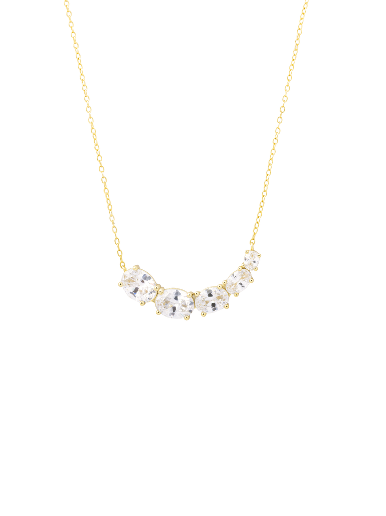 Collar Dije Linea Zirconias Ovaladas