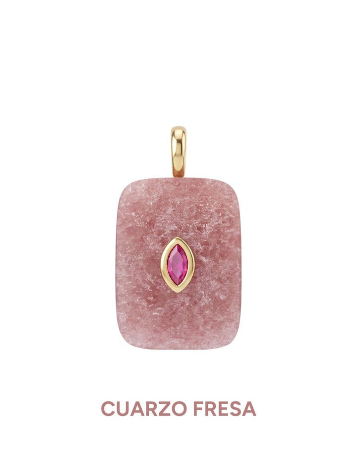 Dije Rectangular Con Centro Marquesa