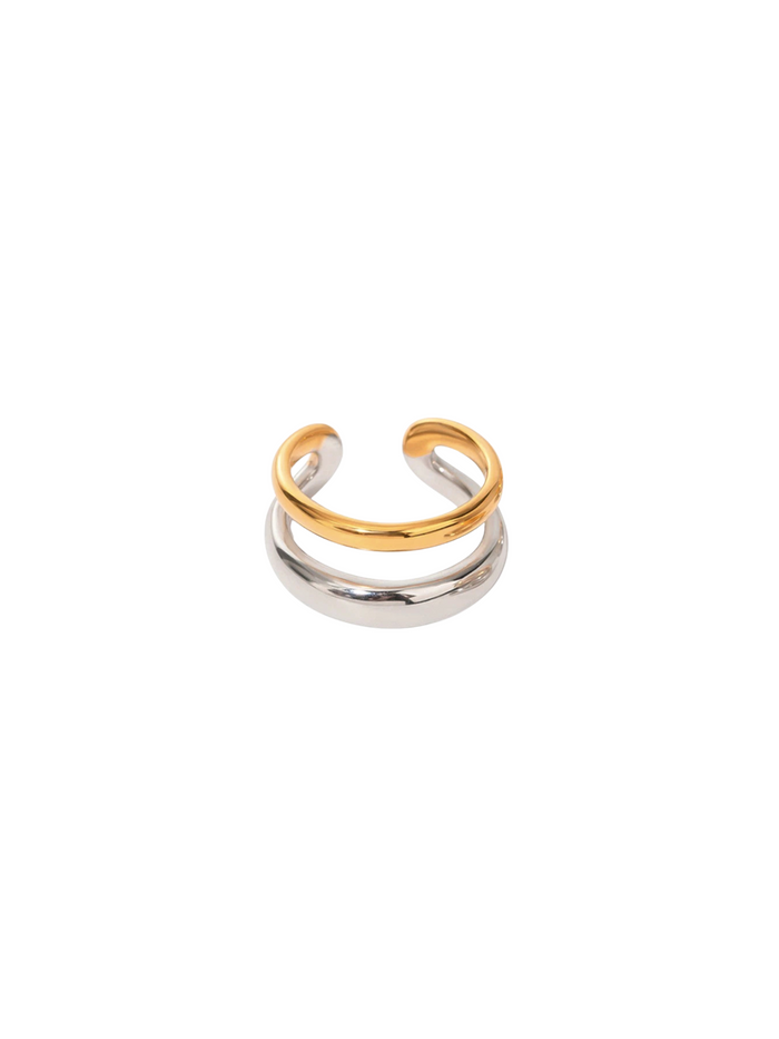Anillo Doble Combinado Abierto