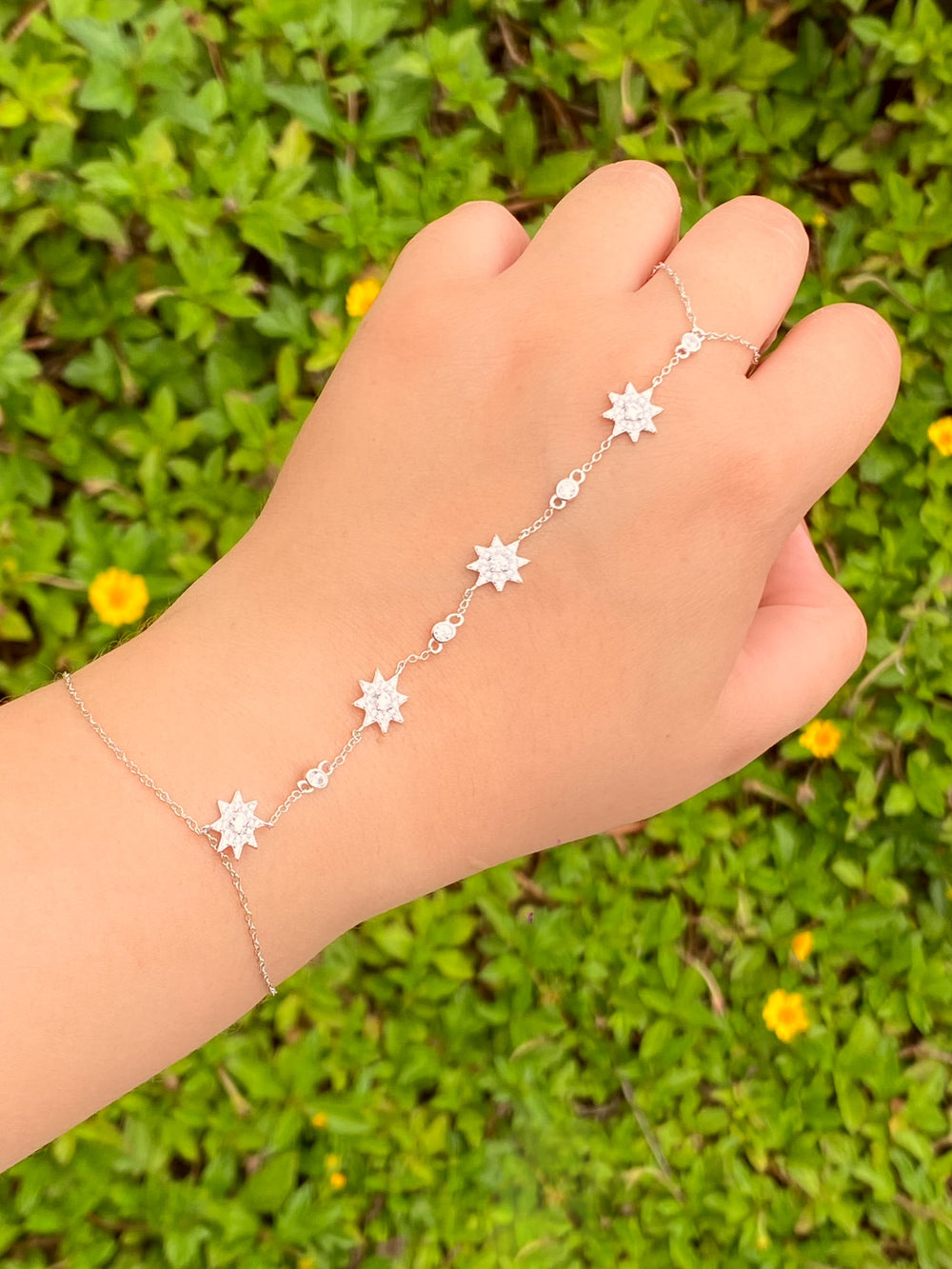 Pulsera Soles Zirconias Con Anillo
