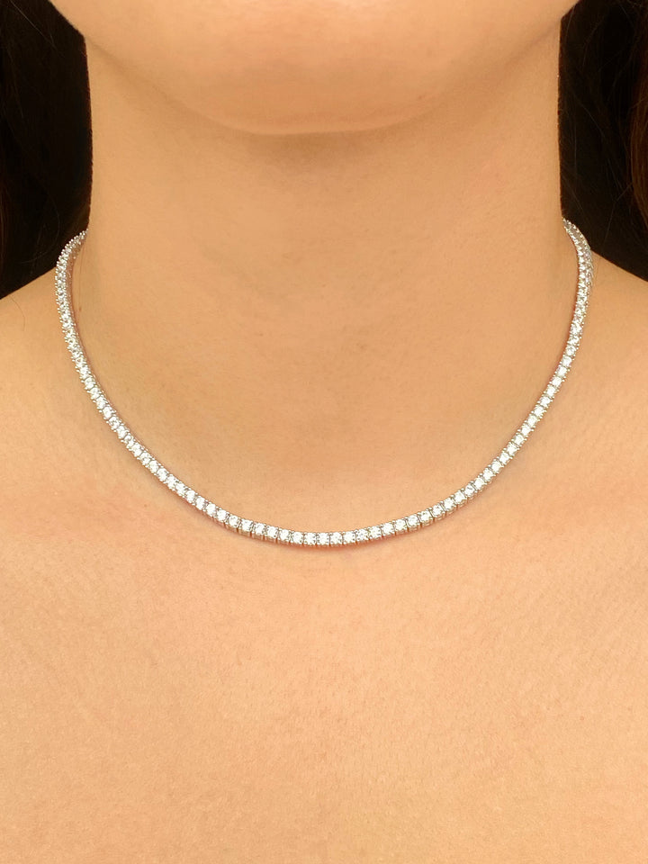 Choker Tennis Con Zirconias 3 mm