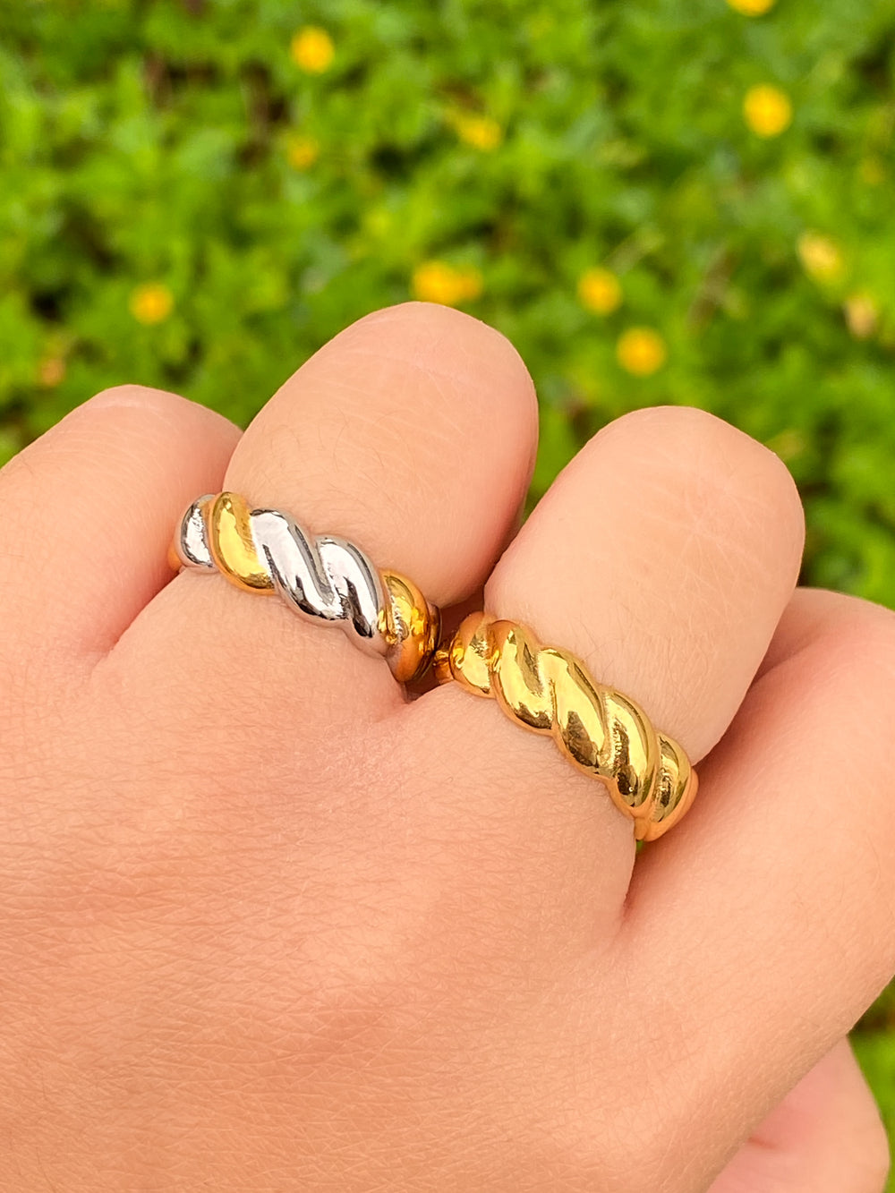 Anillo Grueso Trenzado