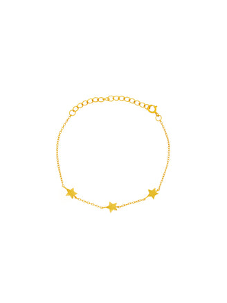Pulsera Con Tres Estrellas Lisas