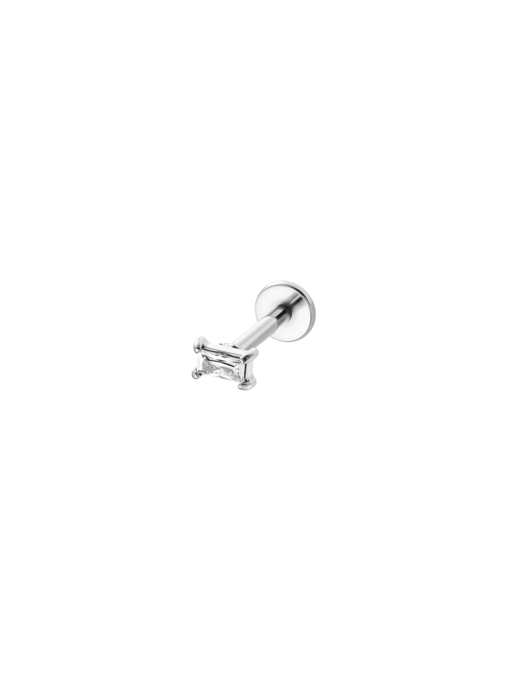 Aretes Zirconia Primera Perforacion Acero Inoxidable
