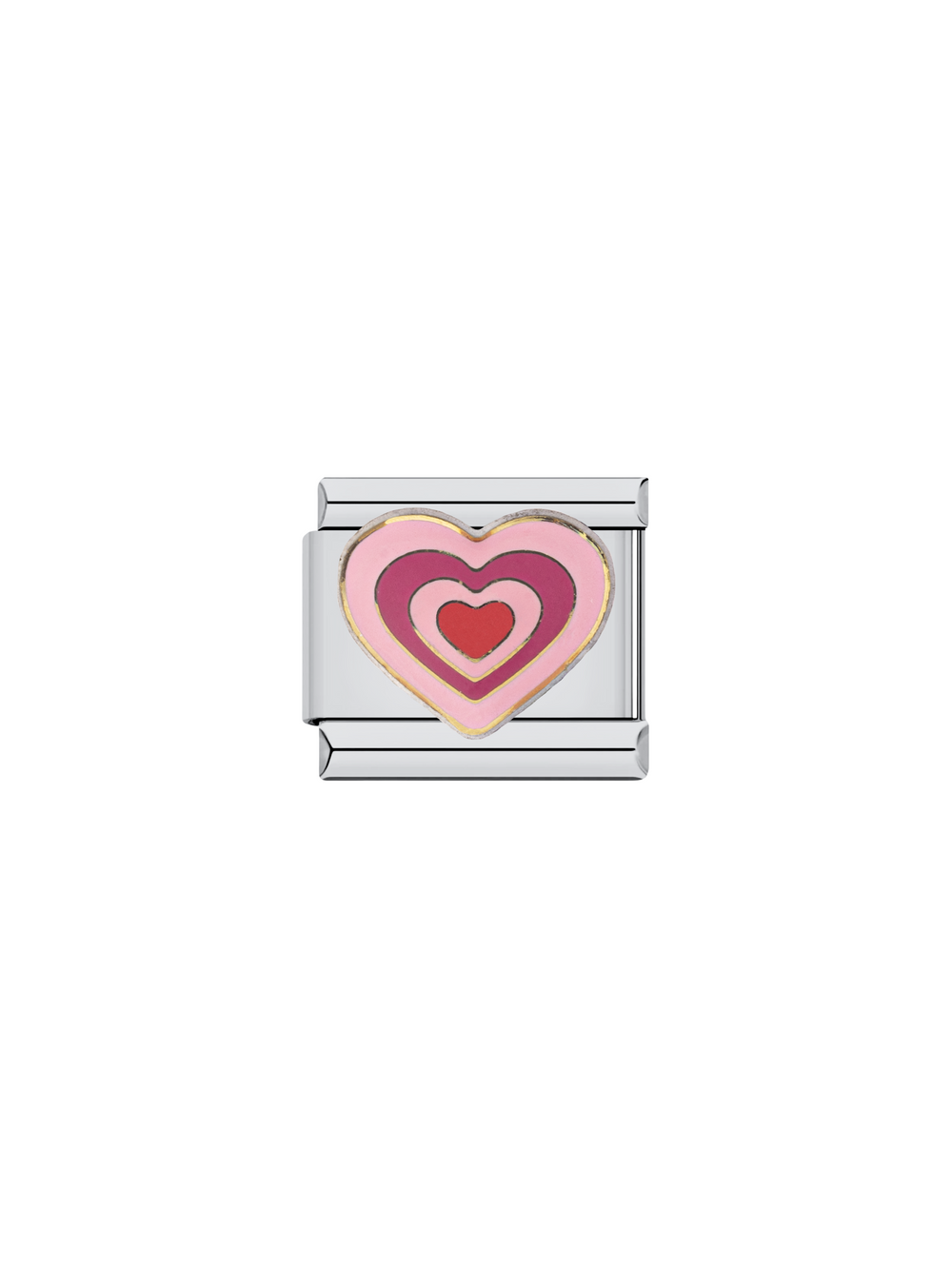 Charm Corazon Rosa Con Capas