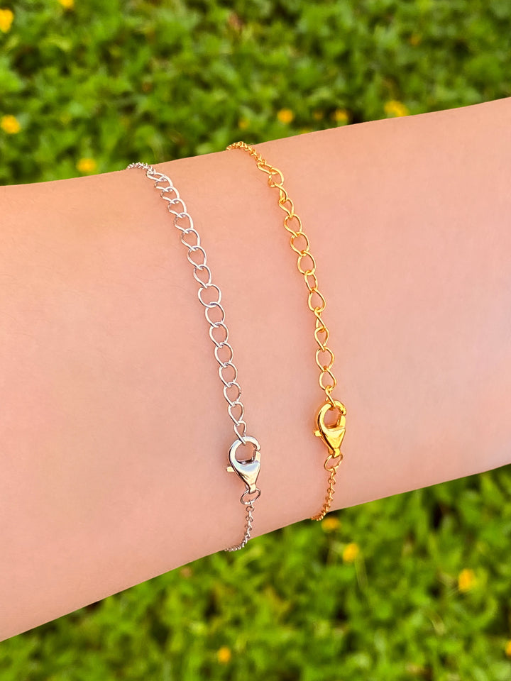 Pulsera Contorno Trebol Zirconias