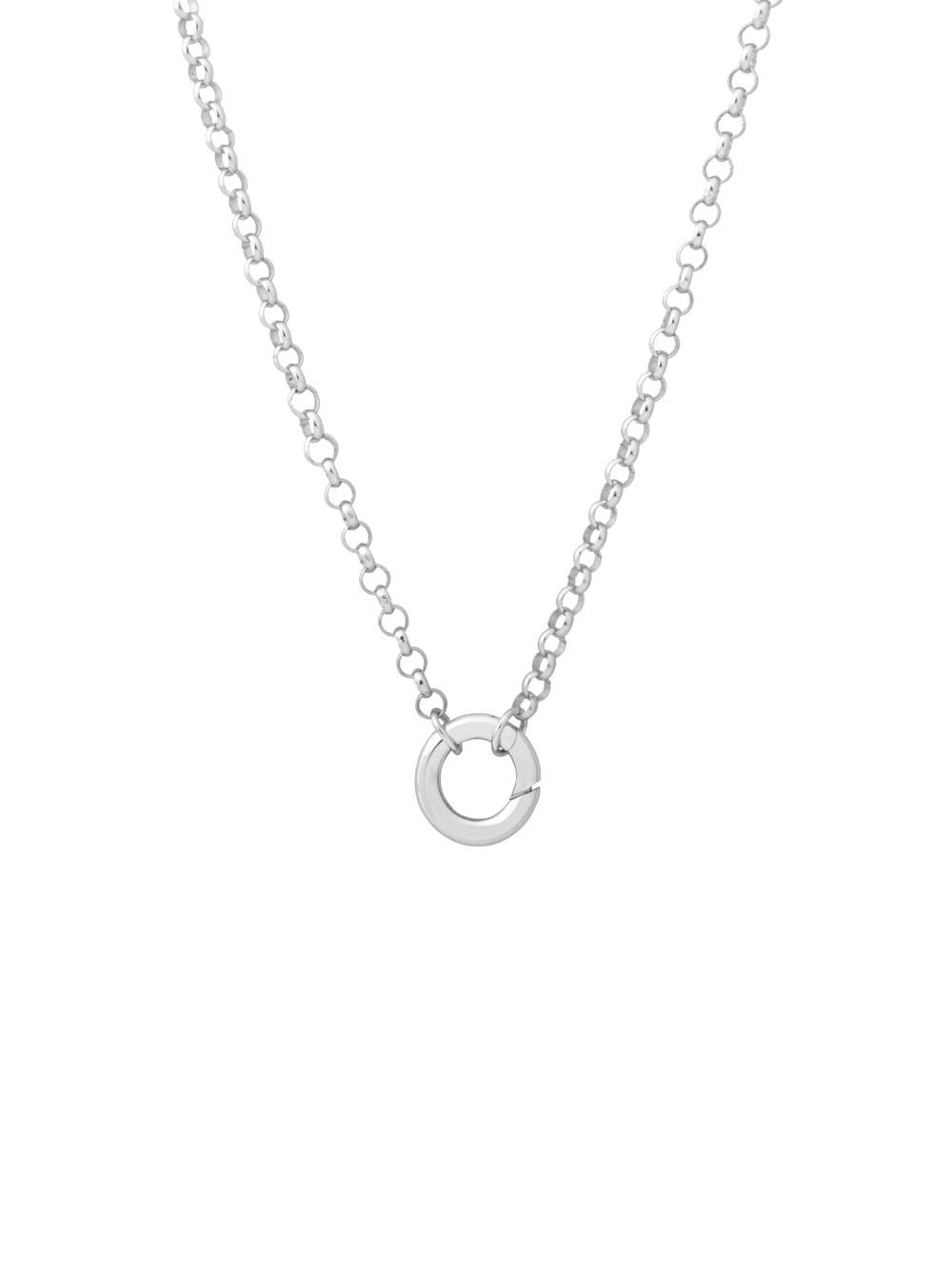 Collar Cadena Dije Central Contorno Circulo