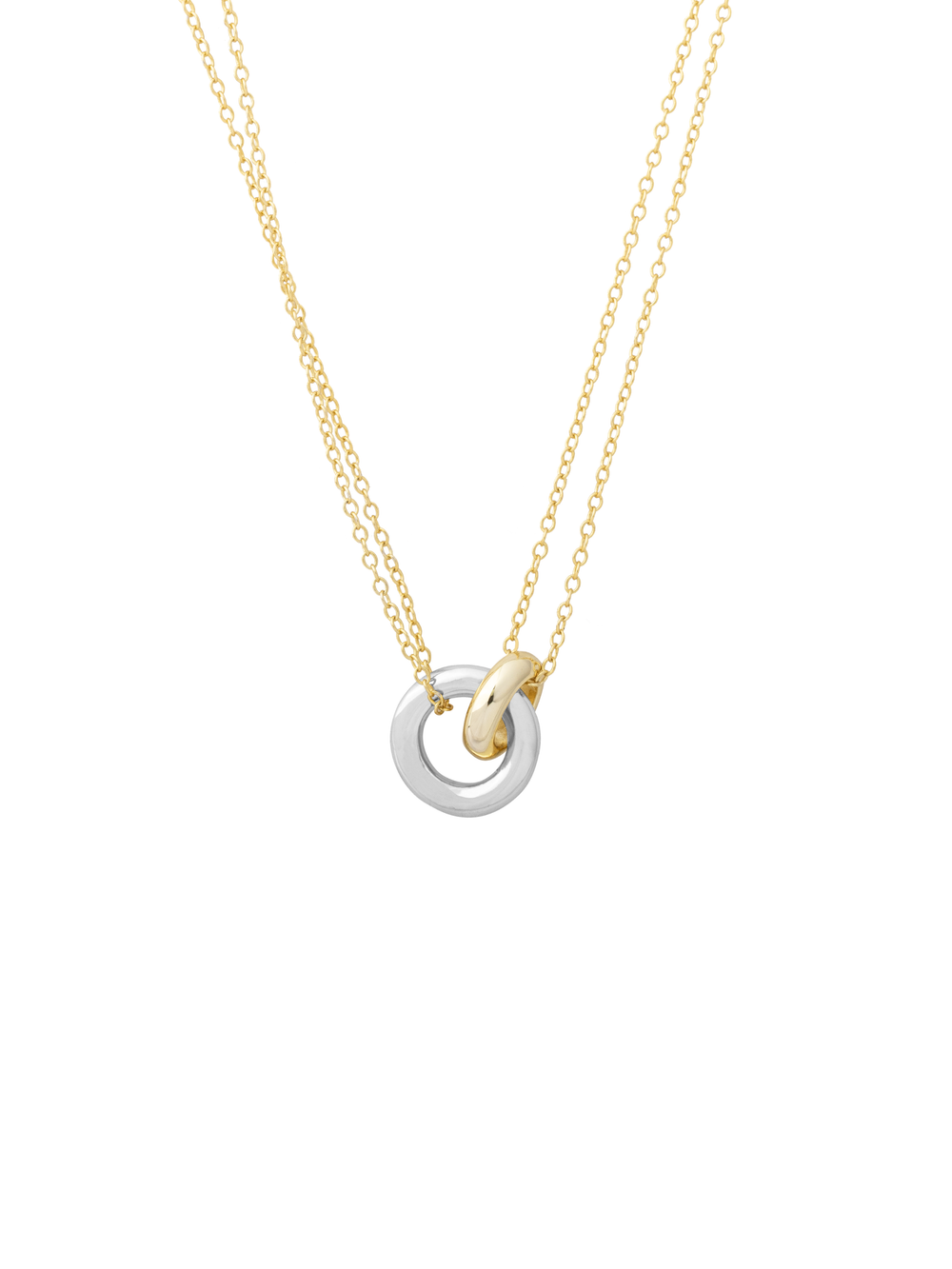 Collar Con Aros Entrelazados