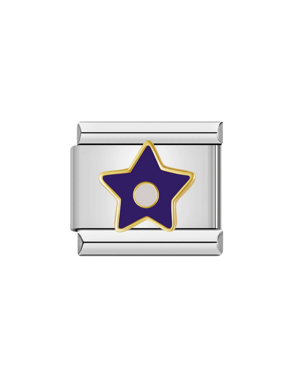 Charm Estrella Azul Con Circulo Blanco