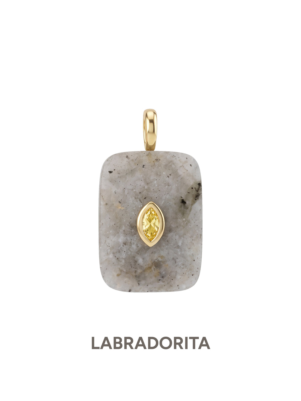 Dije Rectangular Con Centro Marquesa