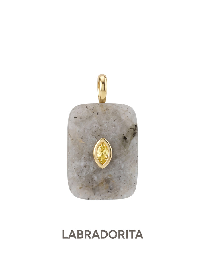 Dije Rectangular Con Centro Marquesa
