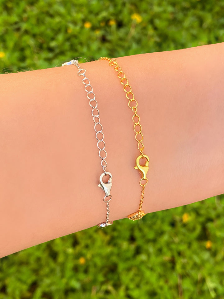 Pulsera Corazones Con Zirconias