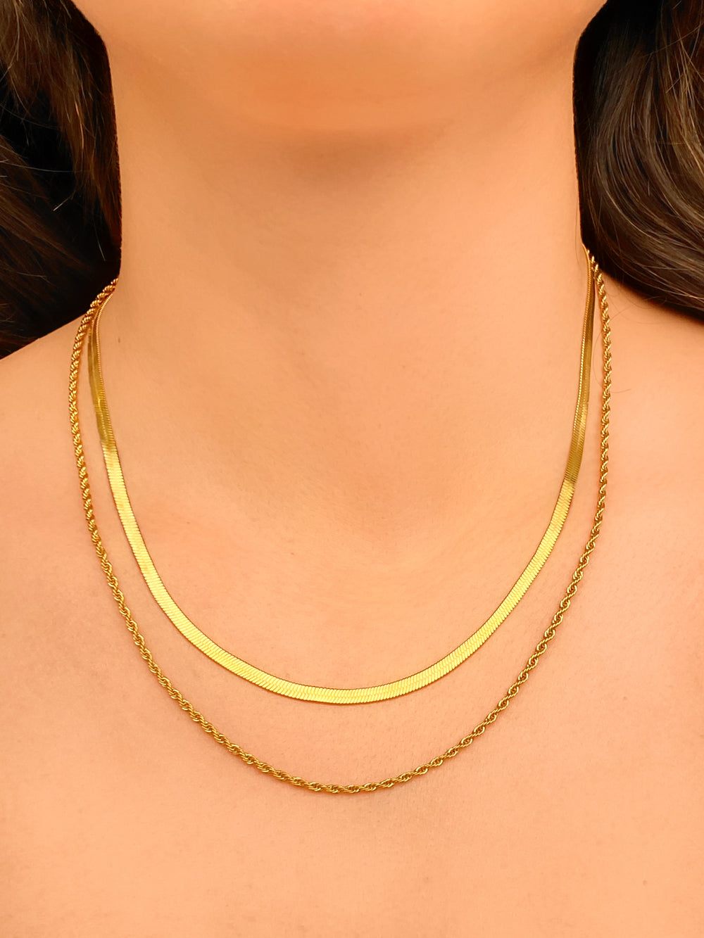 Collar Doble Planchado y Trenzado