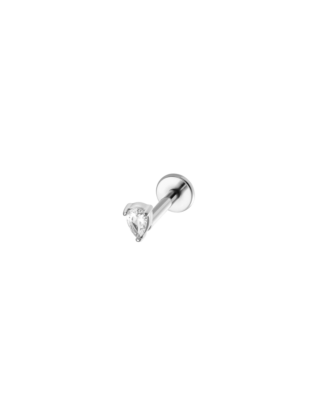 Aretes Zirconia Primera Perforacion Acero Inoxidable