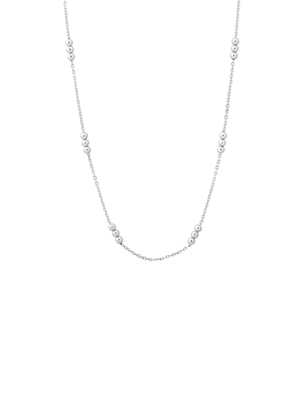 Collar Triple Bolitas Intercaladas