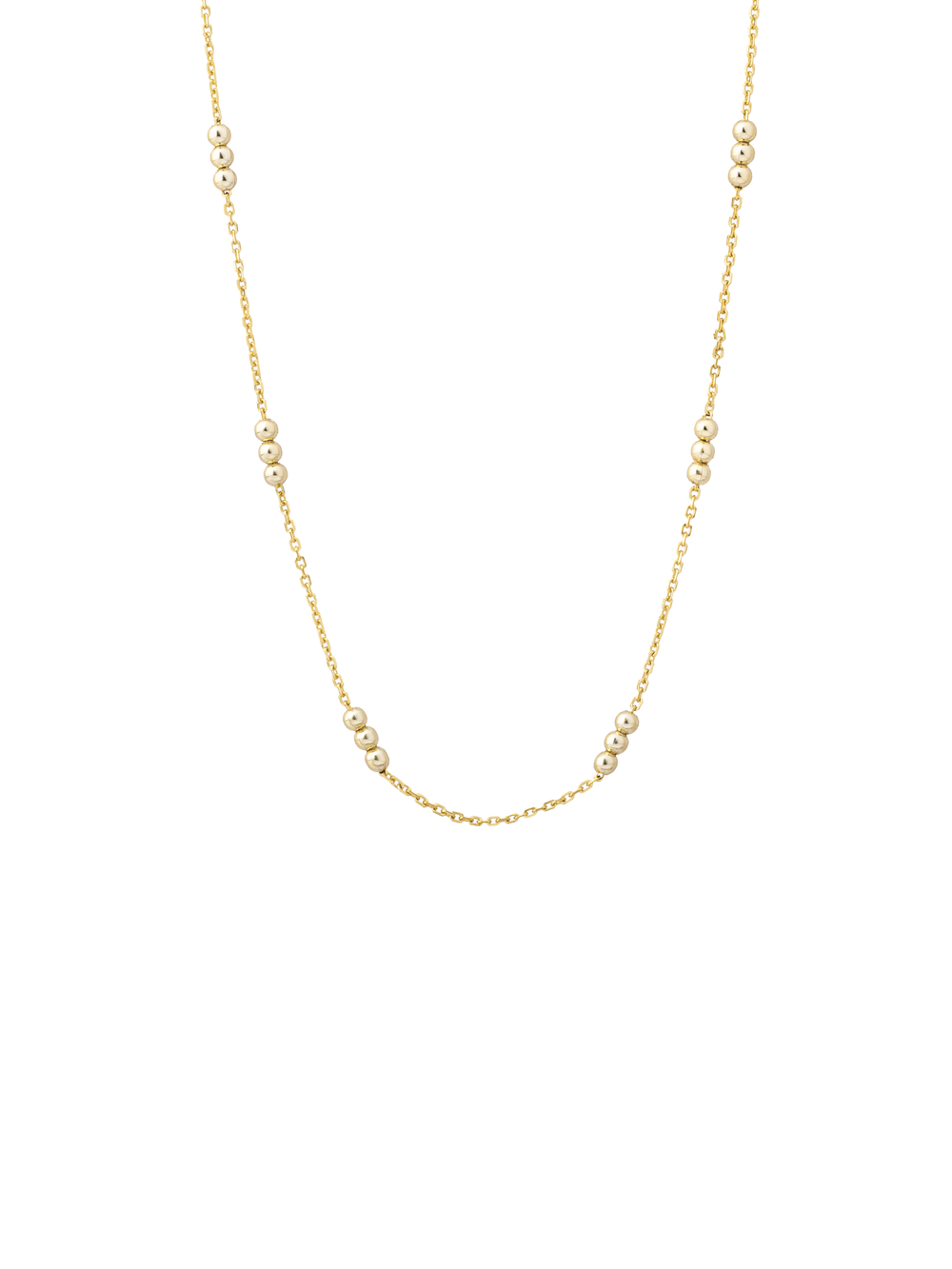 Collar Triple Bolitas Intercaladas