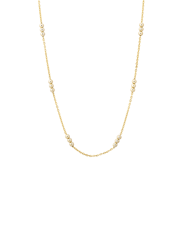 Collar Triple Bolitas Intercaladas