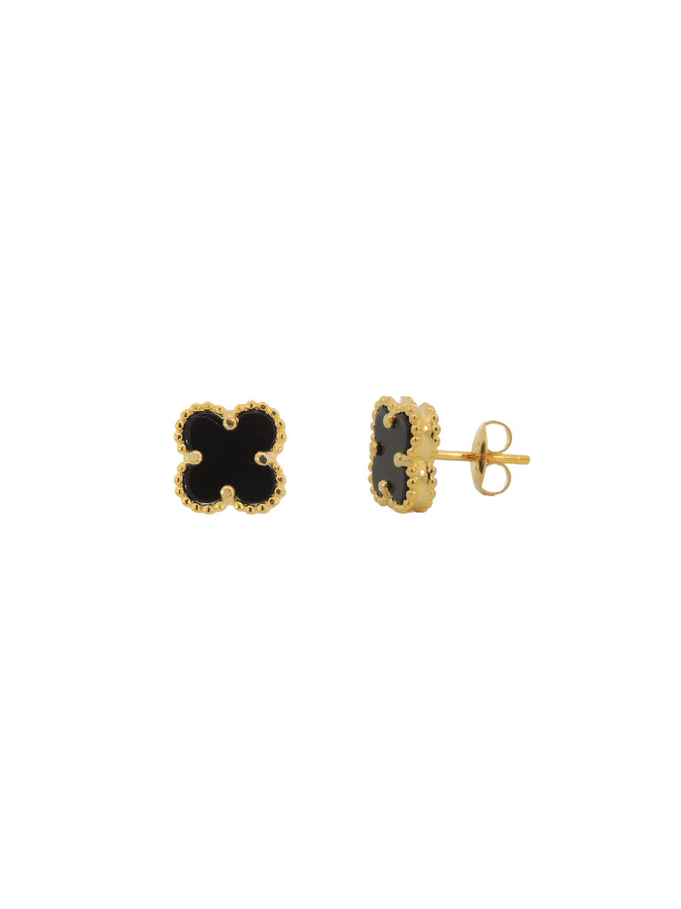 Par Arete Mini Trebol Onix