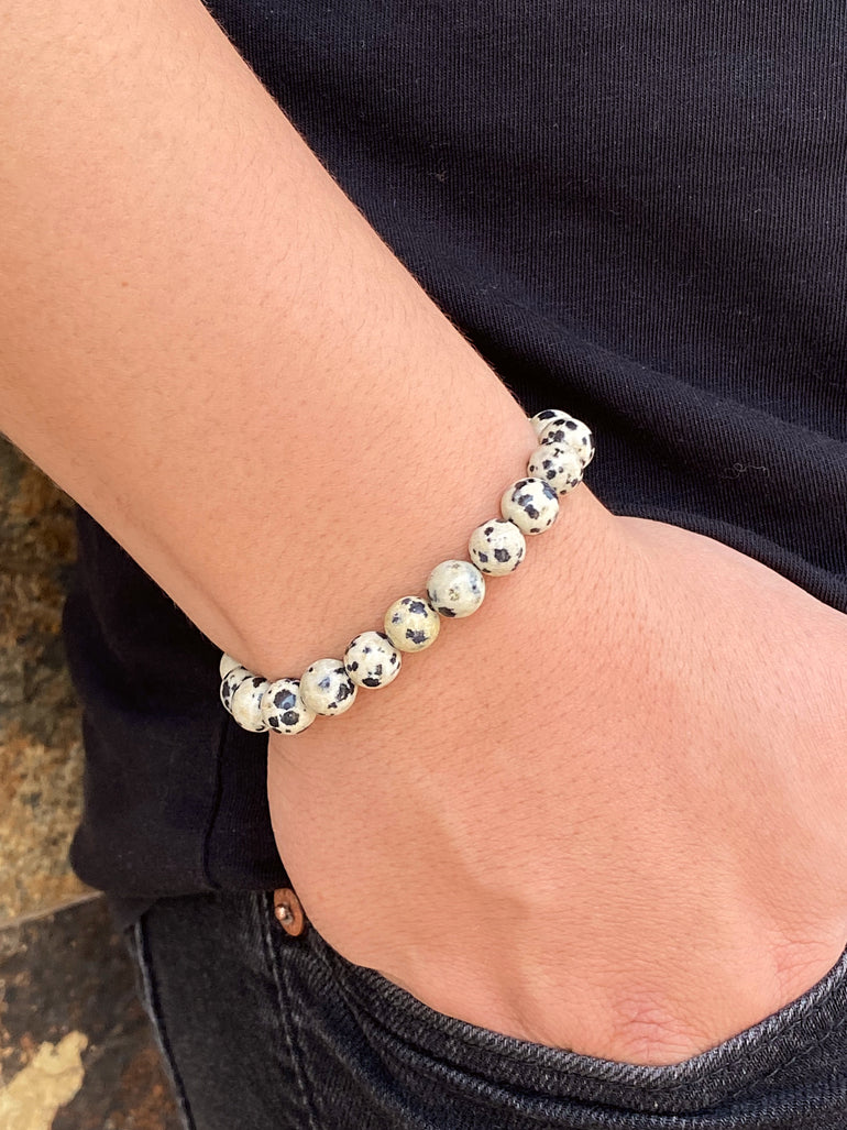 Pulsera Piedra Jaspe Dalmata