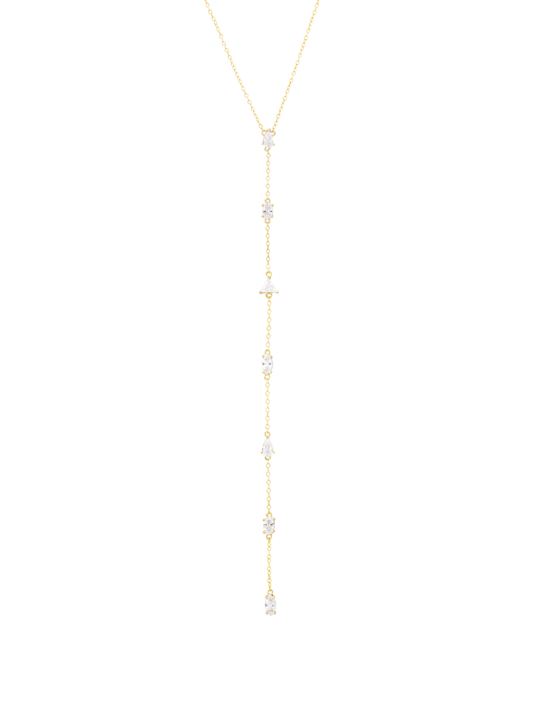 Collar Corbatin Siete Zirconias