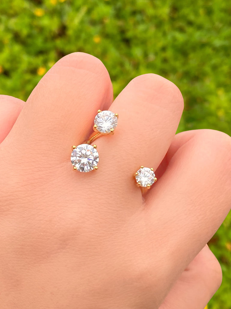 Anillo Abierto Tres Zirconias
