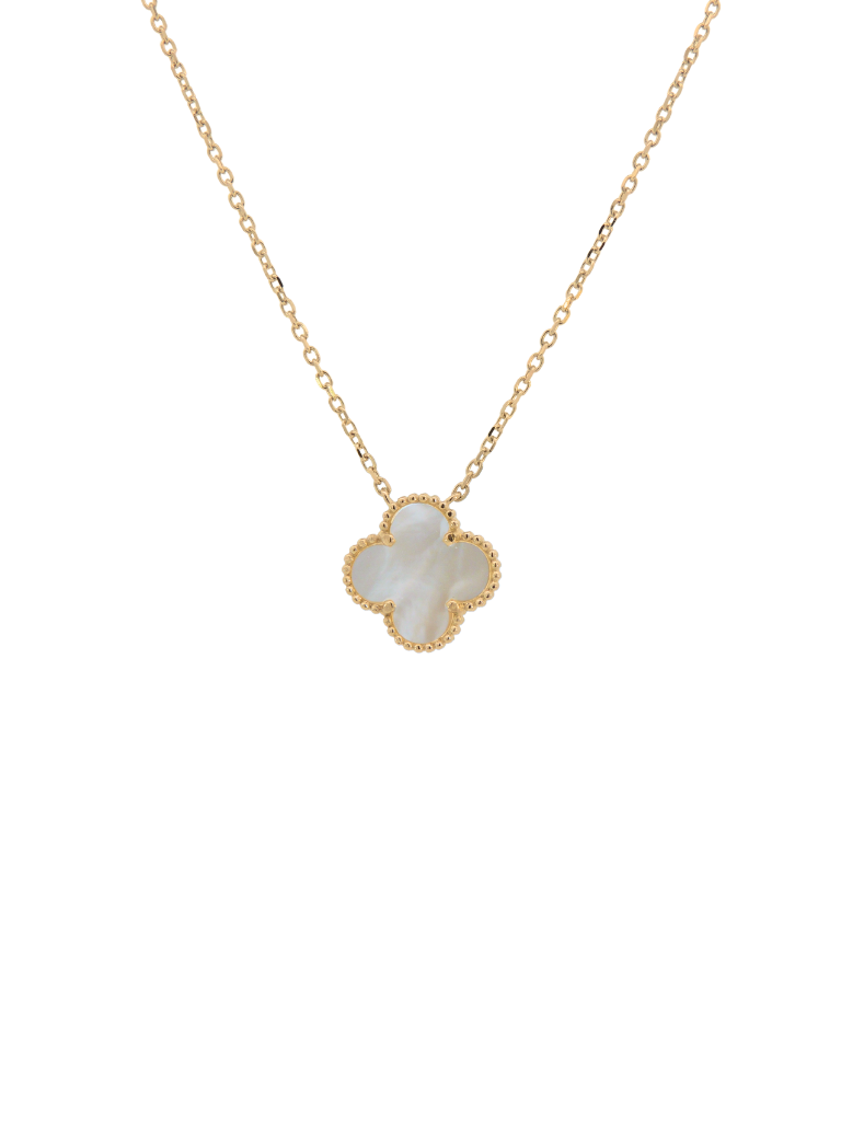 Collar Con Trebol Madre Perla