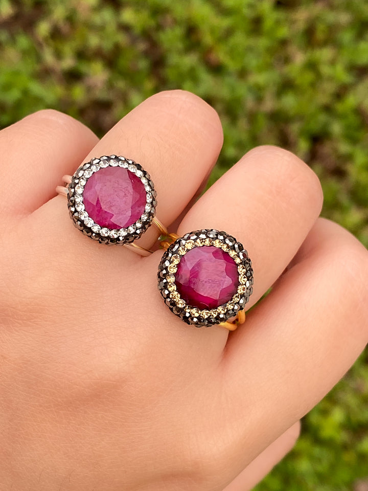 Anillo Con Piedra Rubí