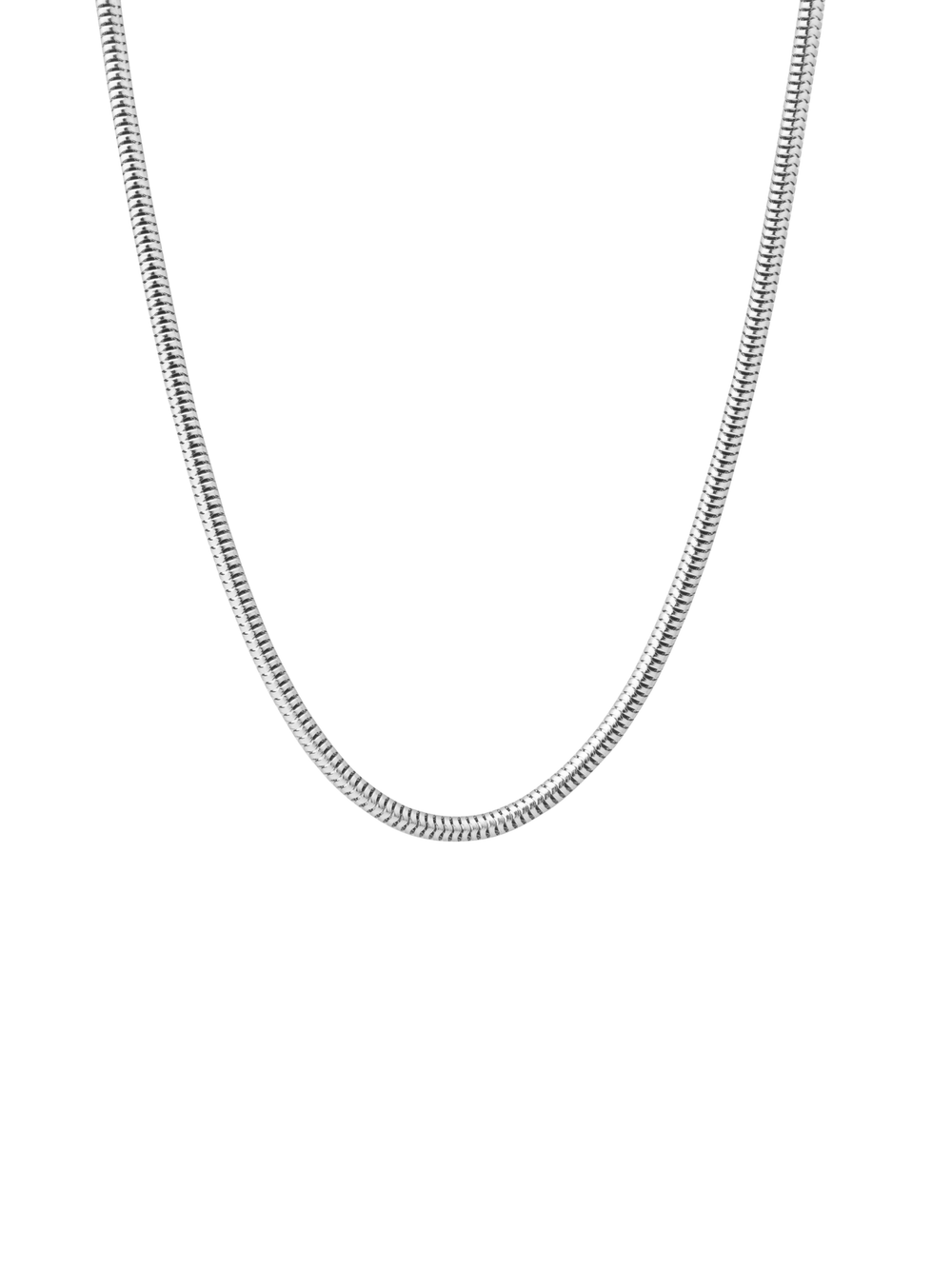 Cadena Plateada Delgada Tubular