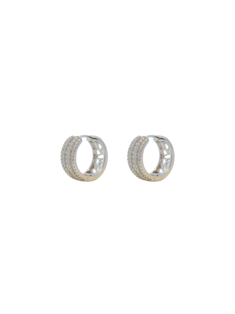Par Arracada Con Zirconias 15 mm