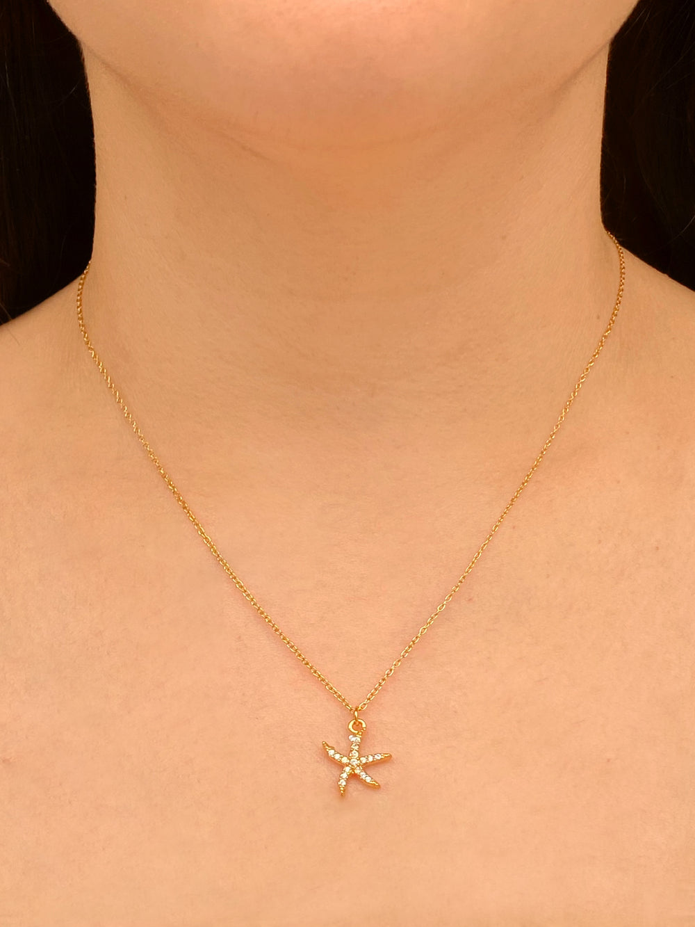 Collar Dije Estrella De Mar Zirconias
